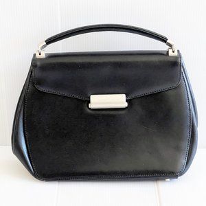 Mandarina Duck Black Leather Kelly Bag